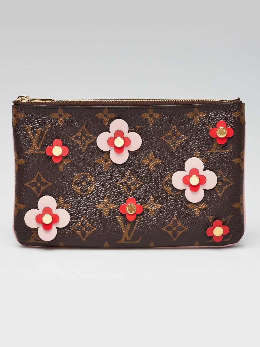 Louis Vuitton Monogram Canvas Blooming Flowers Double Zip Pochette