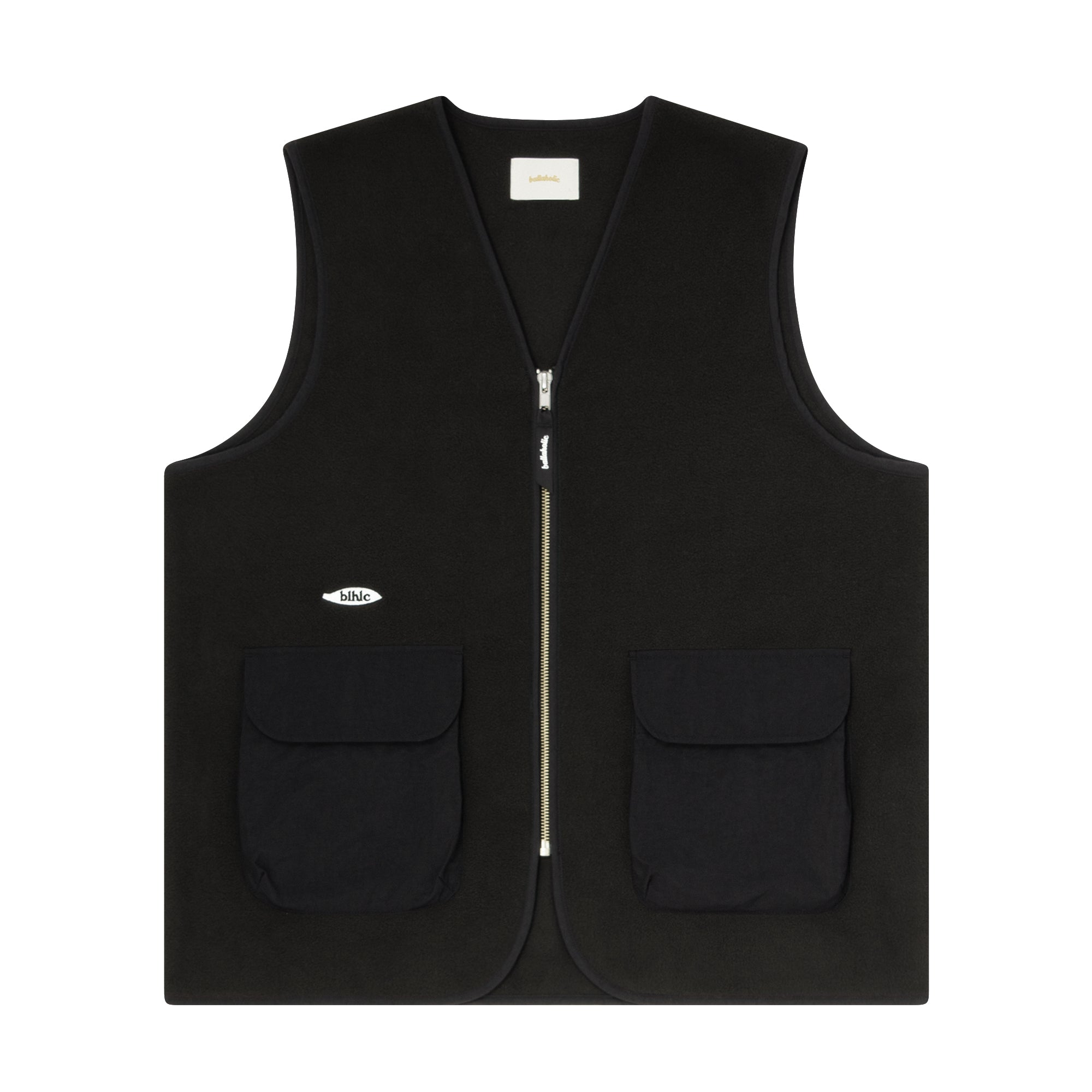 Ball Panel Logo Fleece Zip Vest (black) – ballaholicオンラインショップ