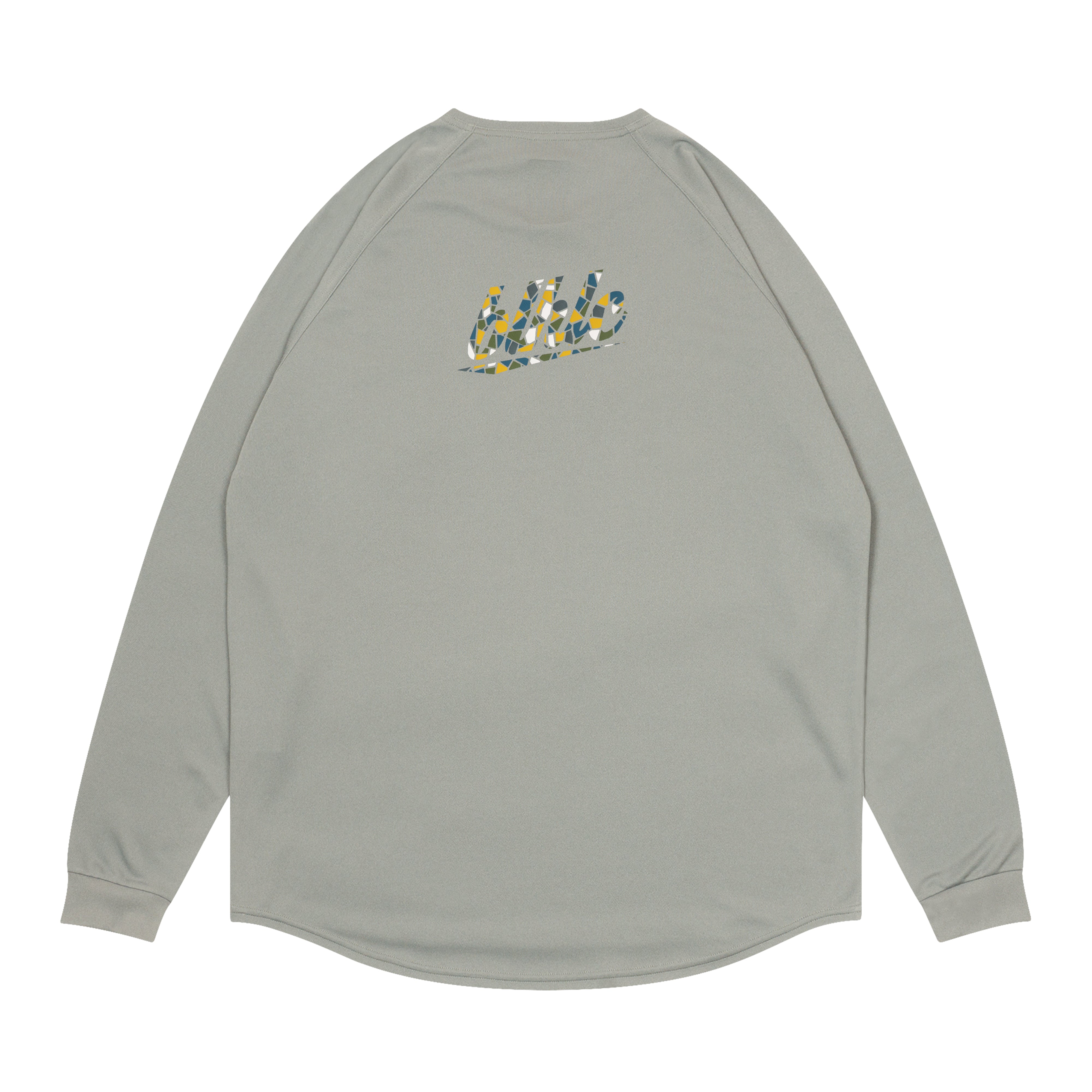 blhlc Back Print Cool Long Tee (gray/snowy ivory mosaic