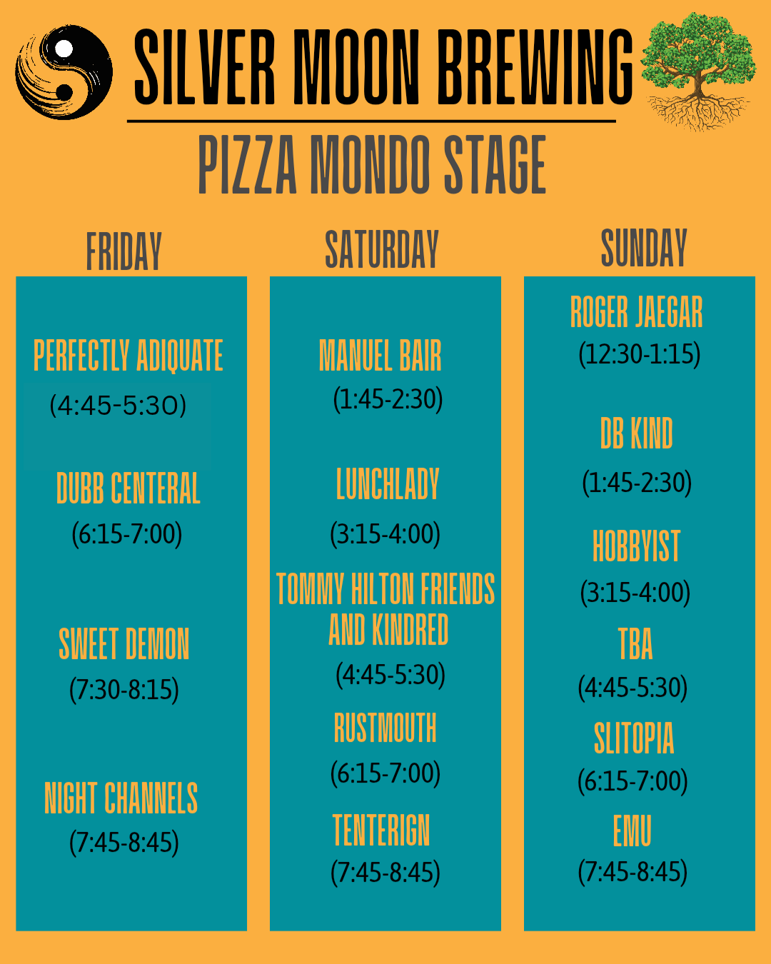 Bend Roots Schedule 2025 | Bend Roots Revival