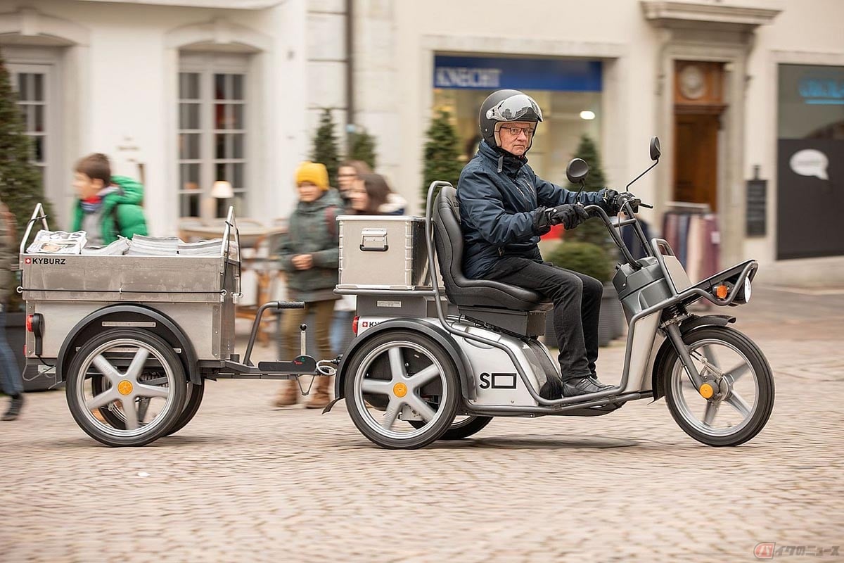 スイス政府公認 郵便局で採用された電動3輪KYBURZ社製EV「DXS」一般