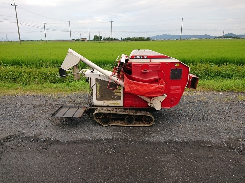 中古農機具 － PKM5 PKG5 ヤンマー ハーベスタ NiceStart 自動脱穀機