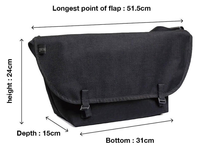 BLUE LUG* the messenger bag half (black) - BLUE LUG GLOBAL ONLINE