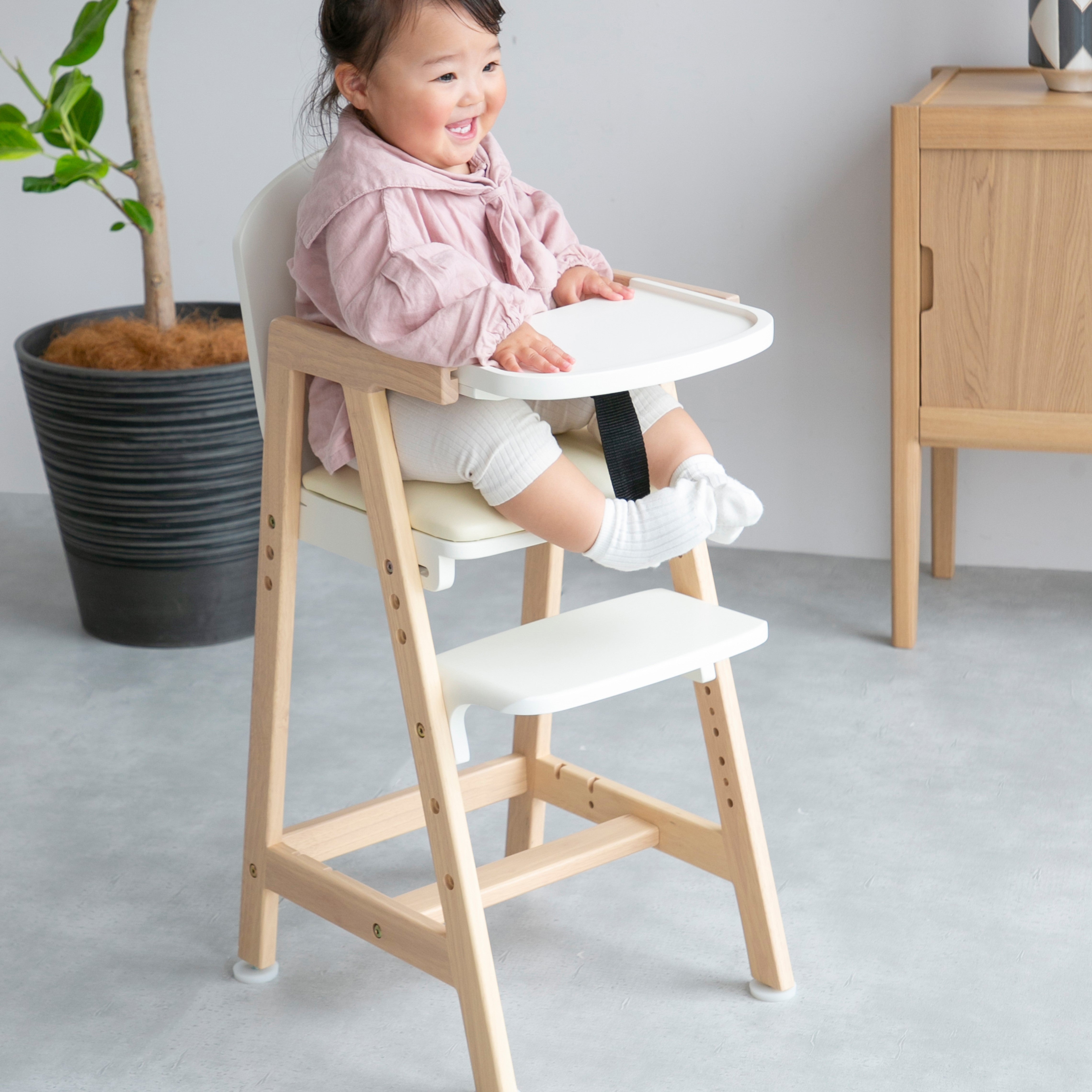 キッズチェア 木製 ベビーチェア ハイチェア テーブル付 キッズ ベビー