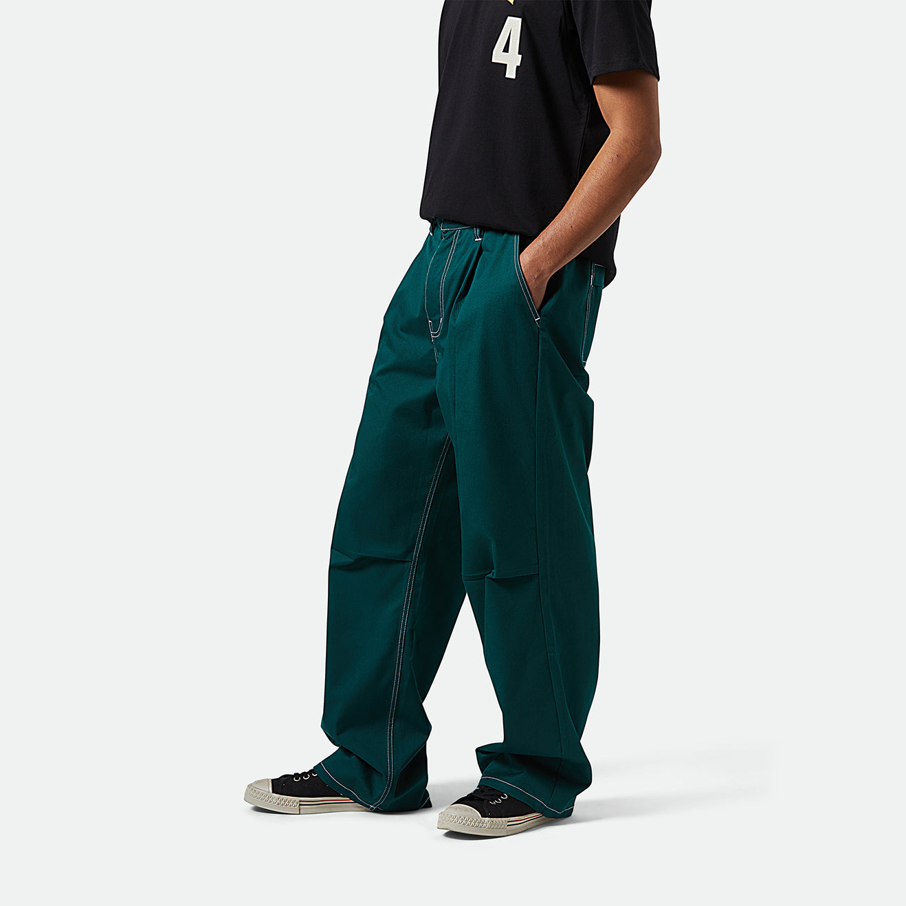 BAGGY SKATE PANT - DEEP EMERALD