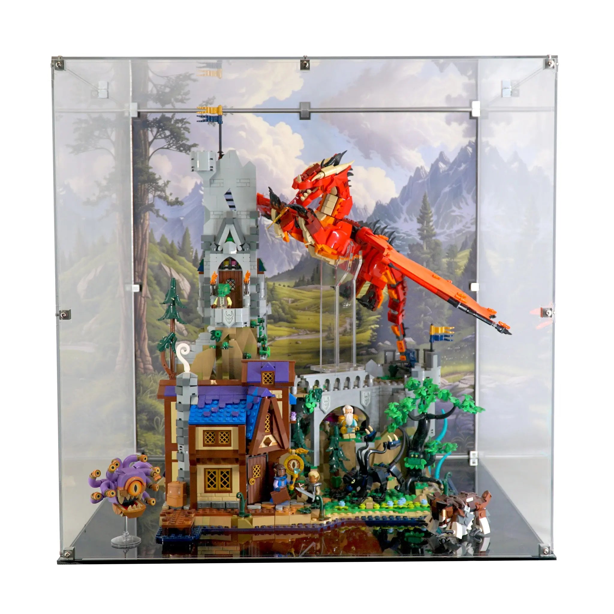 Display Case for LEGO 21348 Dungeons & Dragons: Red Dragon's Tale