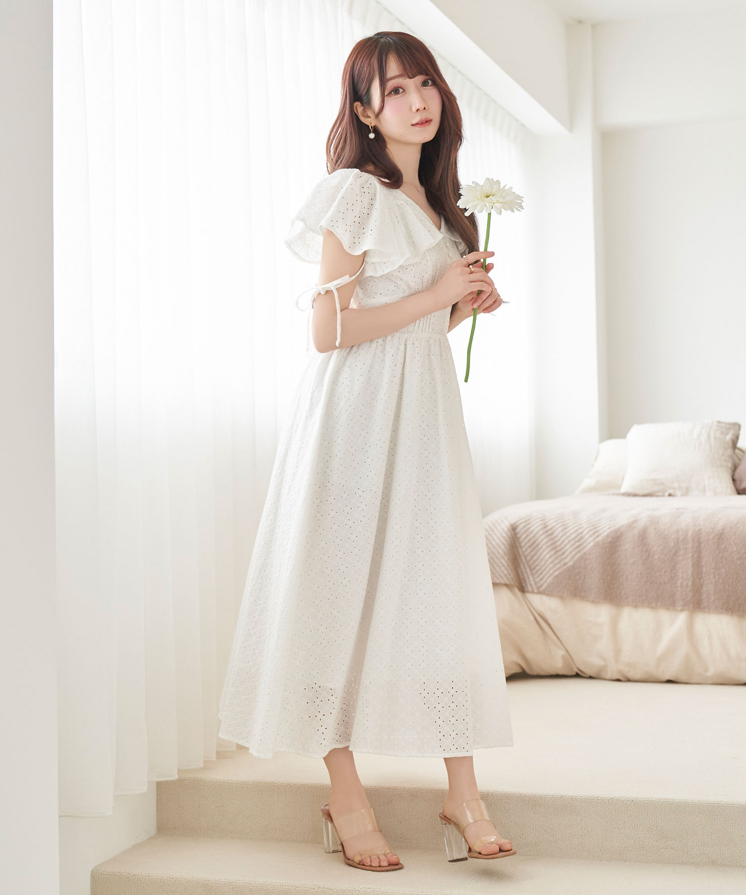 受注予約】cotton lace flare dress – BUNNY APARTMENT