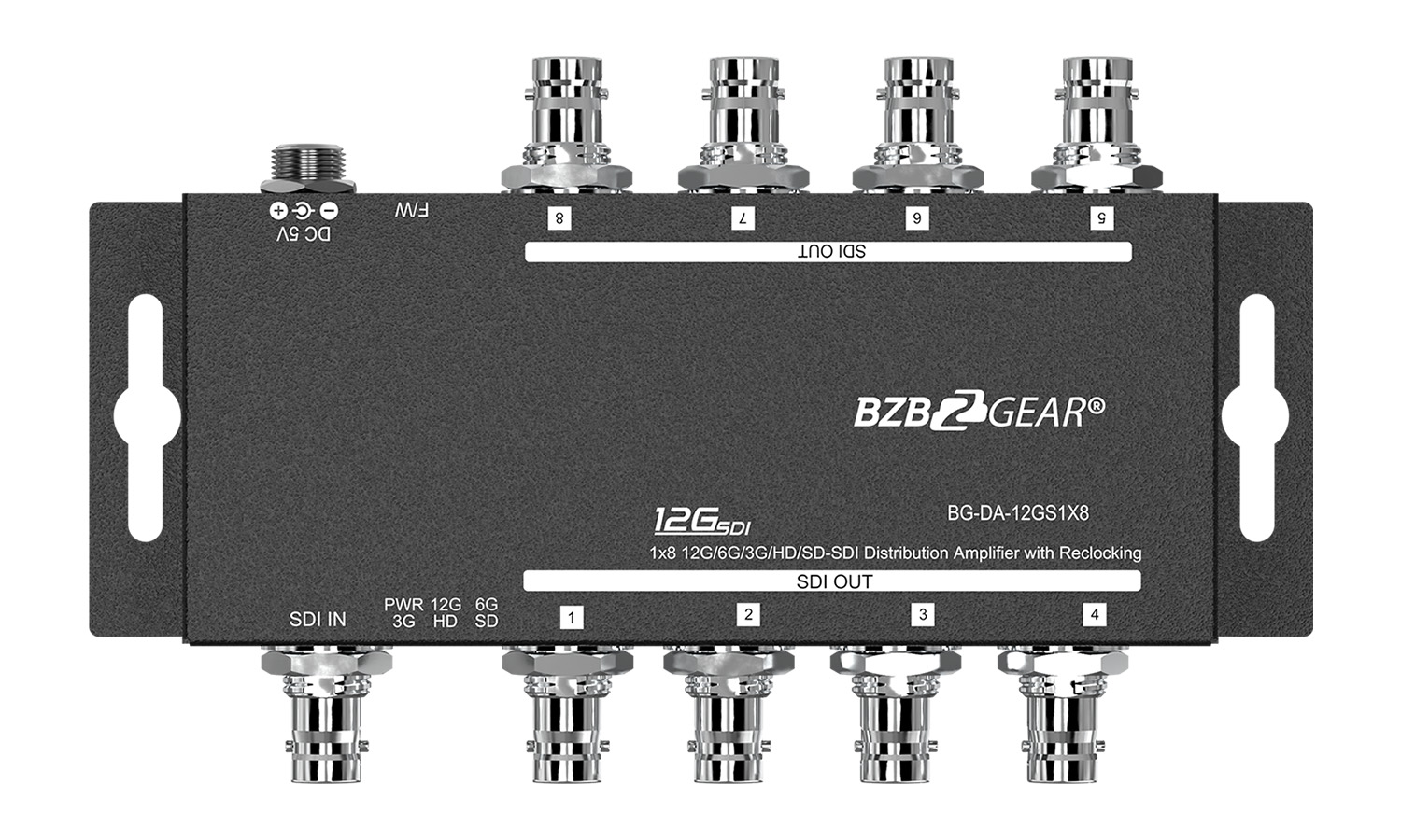 4K UHD 12G-SDI 1x8 Splitter / Distribution Amplifier