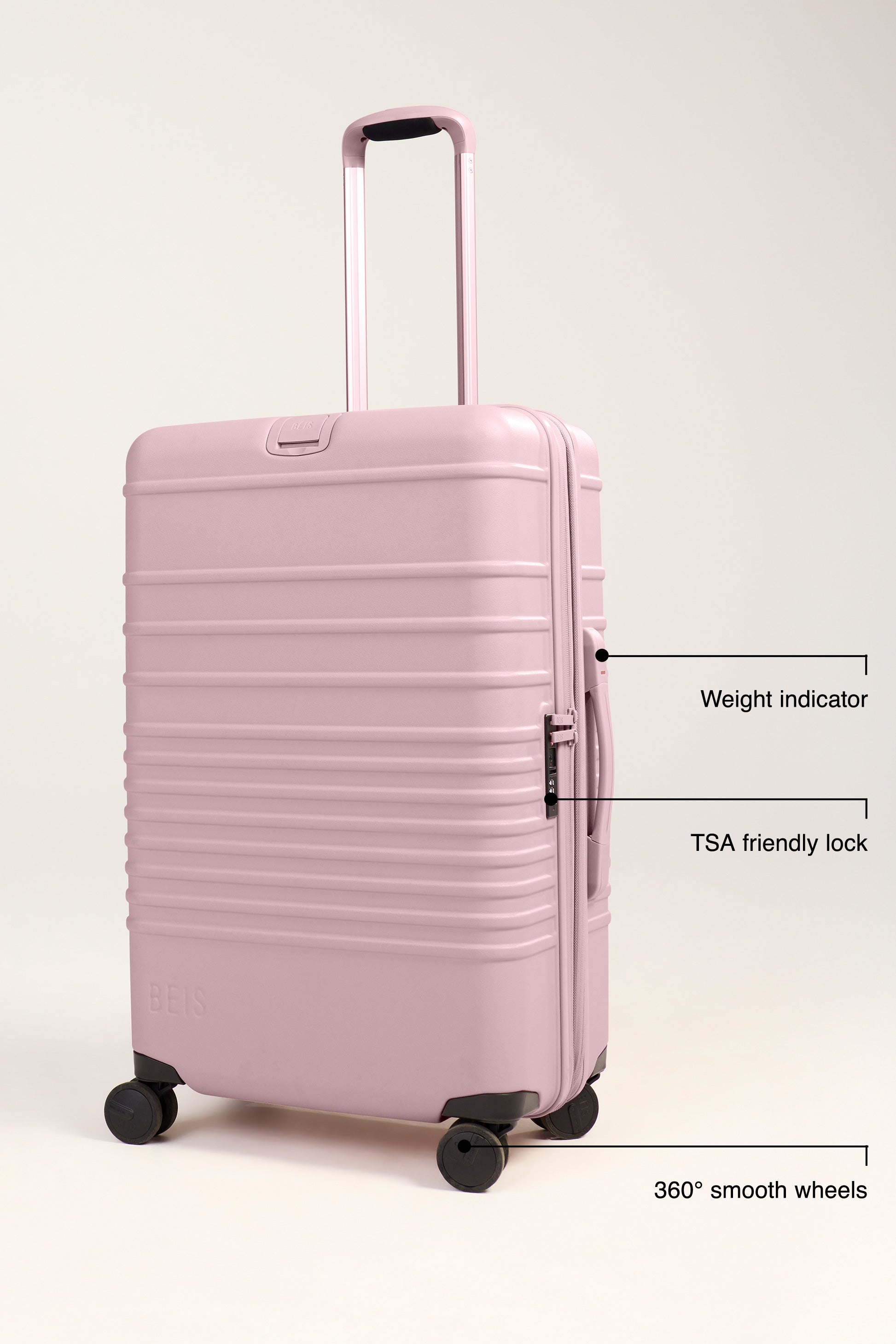 BÉIS 'The Medium Check-In Roller' in Atlas Pink - 26