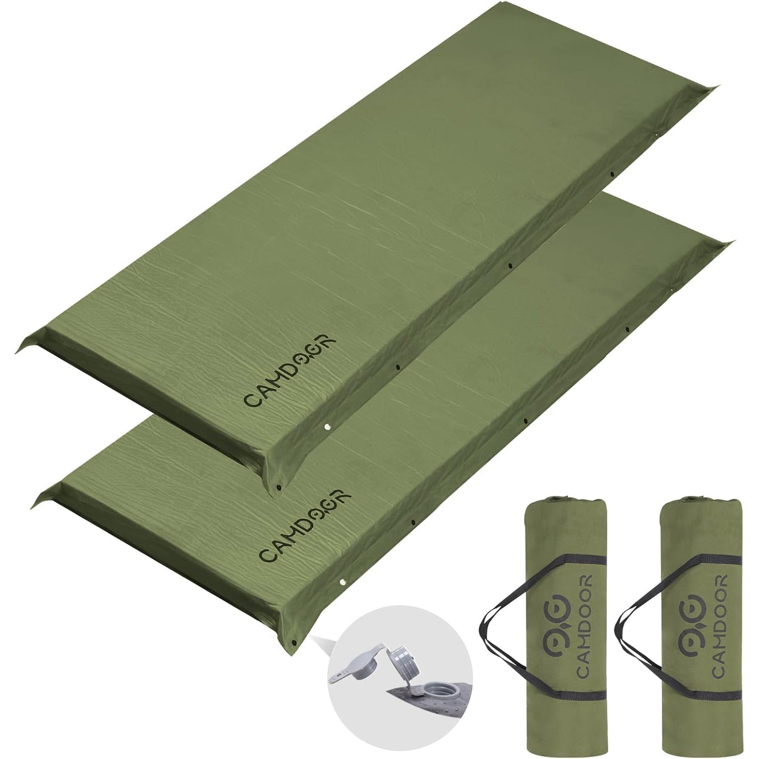 キャンプマット 10CM、インフレータマット、ソロ キャンプ | Camdoor