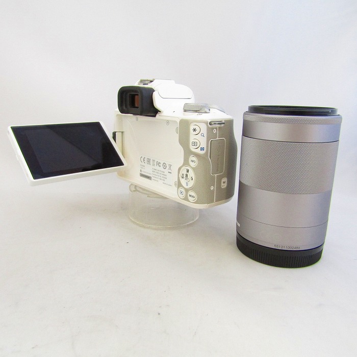 中古】(キヤノン) Canon EOS KISS M ダブルズームキツト ホワイト