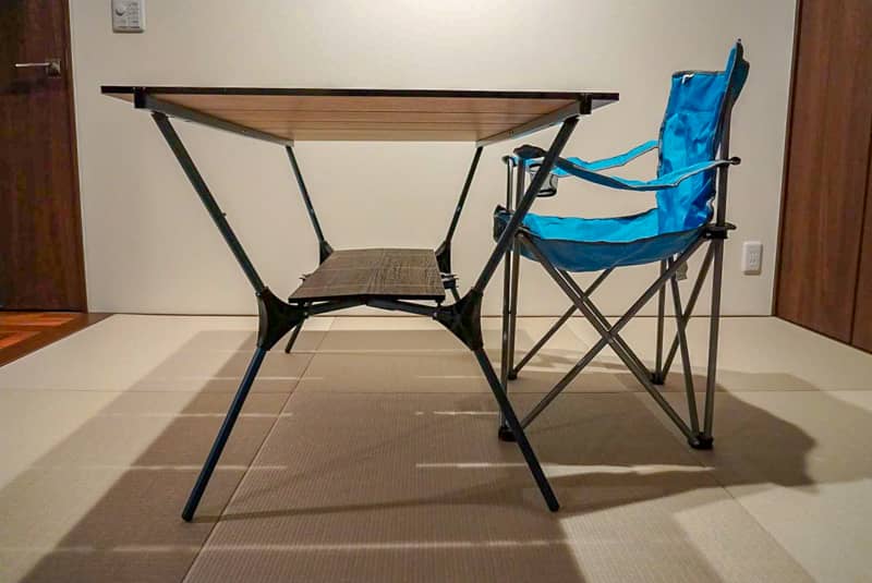 モンベルの三段階調整テーブル「マルチフォールディングテーブルワイド