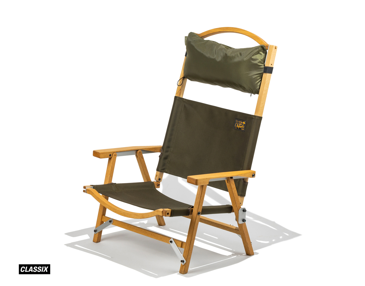 カーミットチェアをハイバックにできるキャンプオーパーツのカスタム