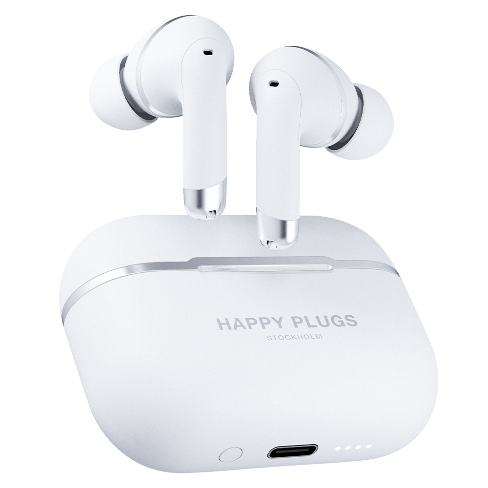 Happy Plugs - Air 1 ANC In Ear Headphones - White - Can-Am Wireless