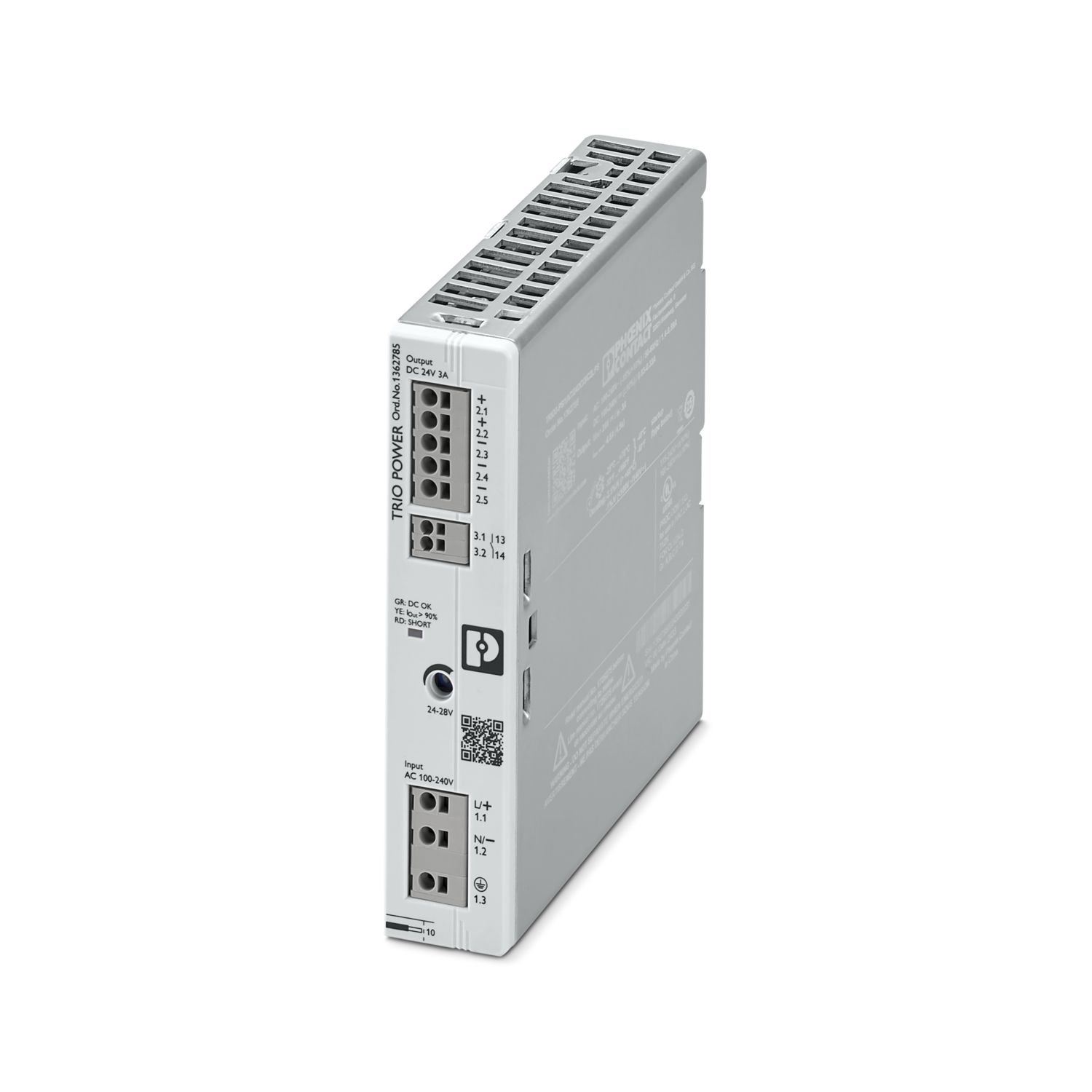 TRIO3-PS/1AC/24DC/3/C2LPS - 電源 - 1362785 | Phoenix Contact