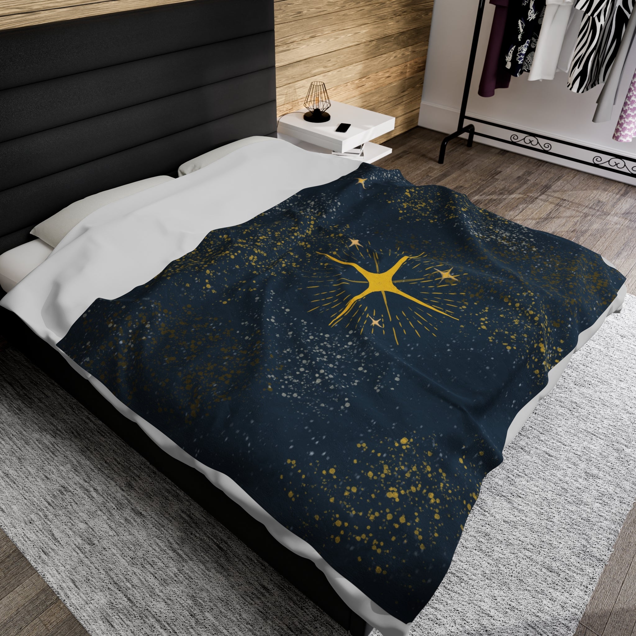 Plush Blanket - North Star Night Sky Stars | Cabooties - Cabooties