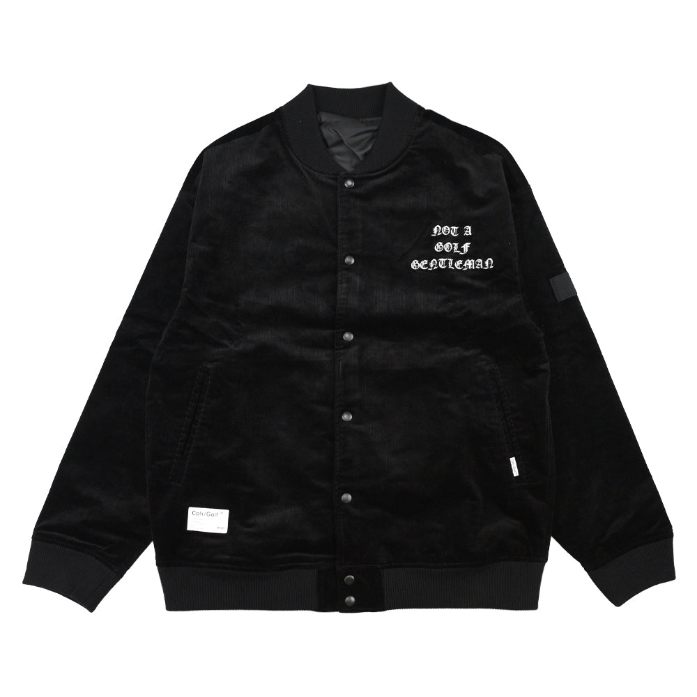 OLD ENGLISH LOGO STADIUM JACKET BLACK – Cph/Golf™︎