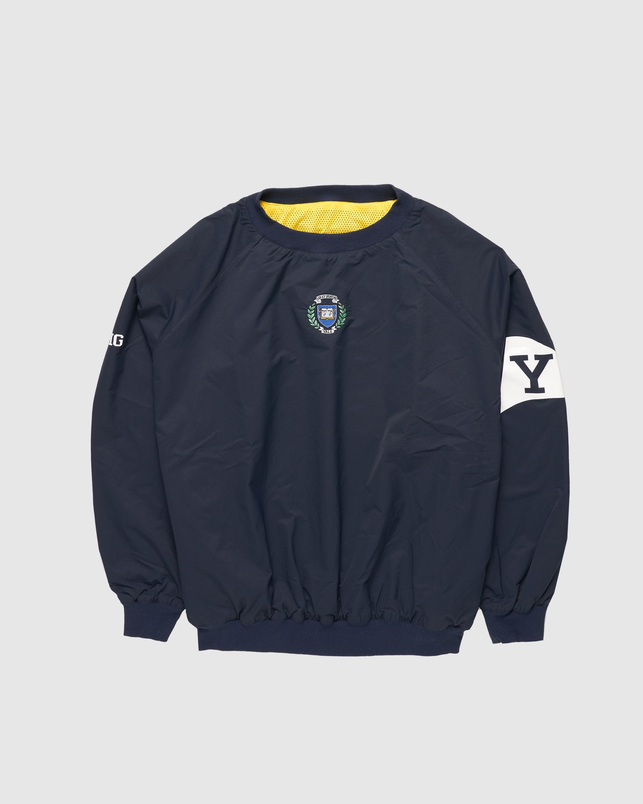 YALE UNIVERSITY × CAPTAINS HELM GOLF #NYLON SCHOOL P/O -NAVY