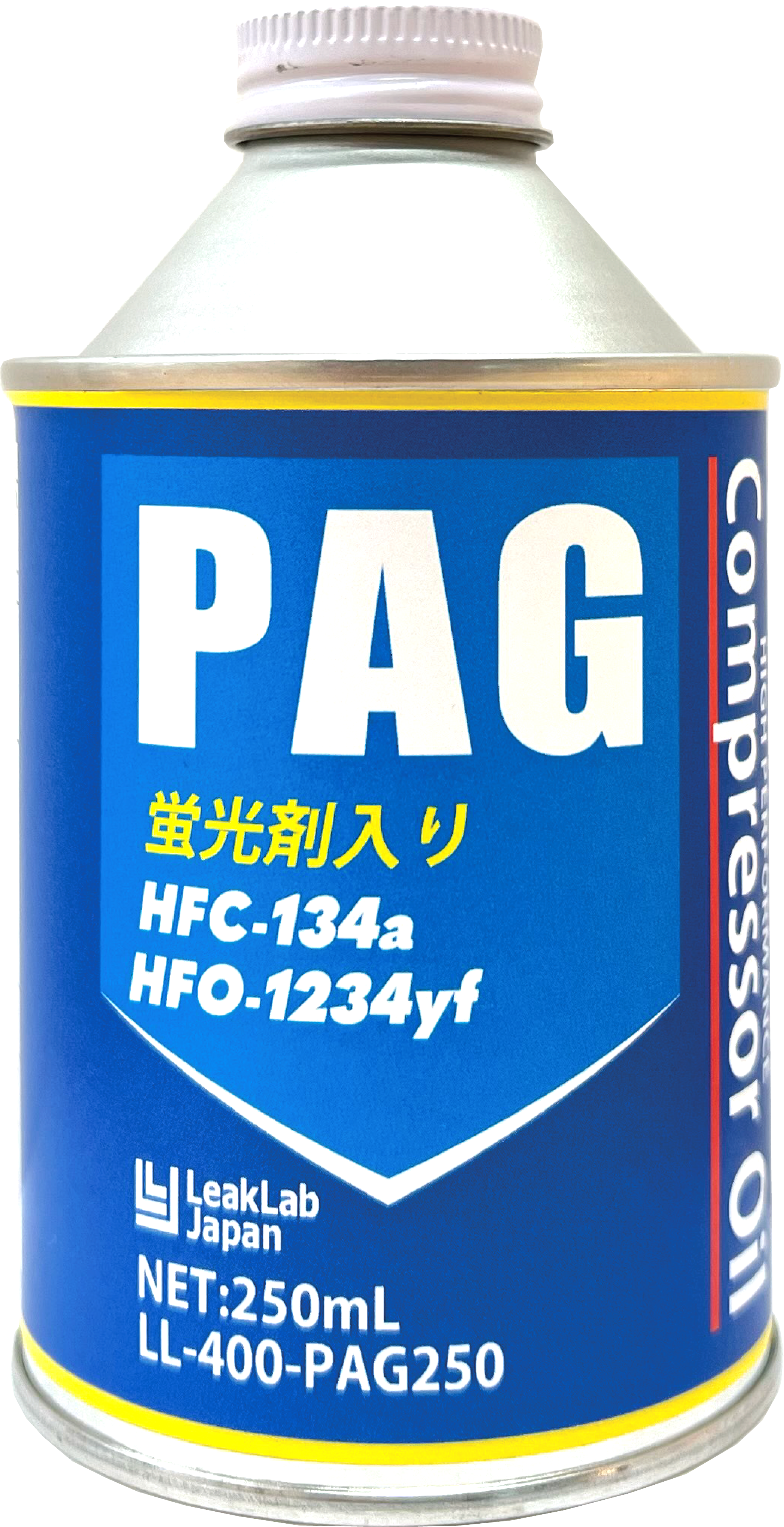 R134a&R1234yf用PAGオイル缶（250ml）LL-400-PAG250F｜自動車ケミカル
