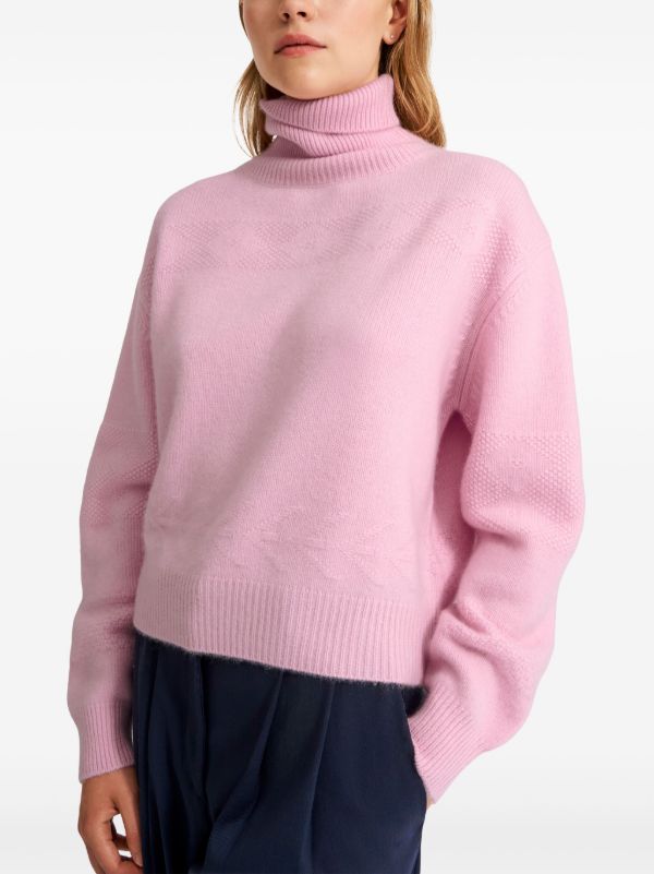 Pringle Of Scotland タートルネック カシミアセーター | ピンク
