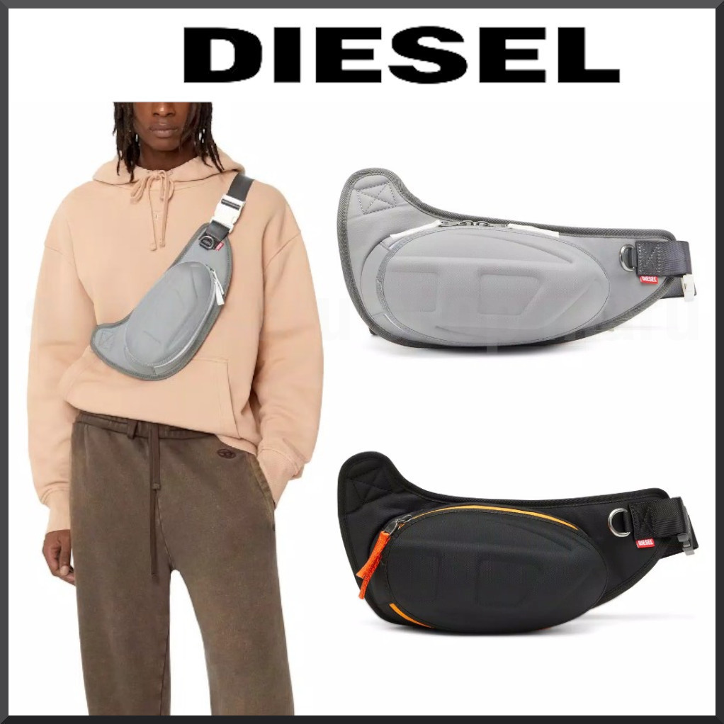DIESEL◇1dr-Pod Dロゴ クロスボディバッグ◇グレー/ブラック (DIESEL