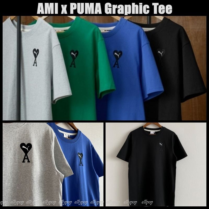 PUMA x AMI☆Graphic Teeプーマ アミ パリス コラボ 半袖Tシャツ (AMI