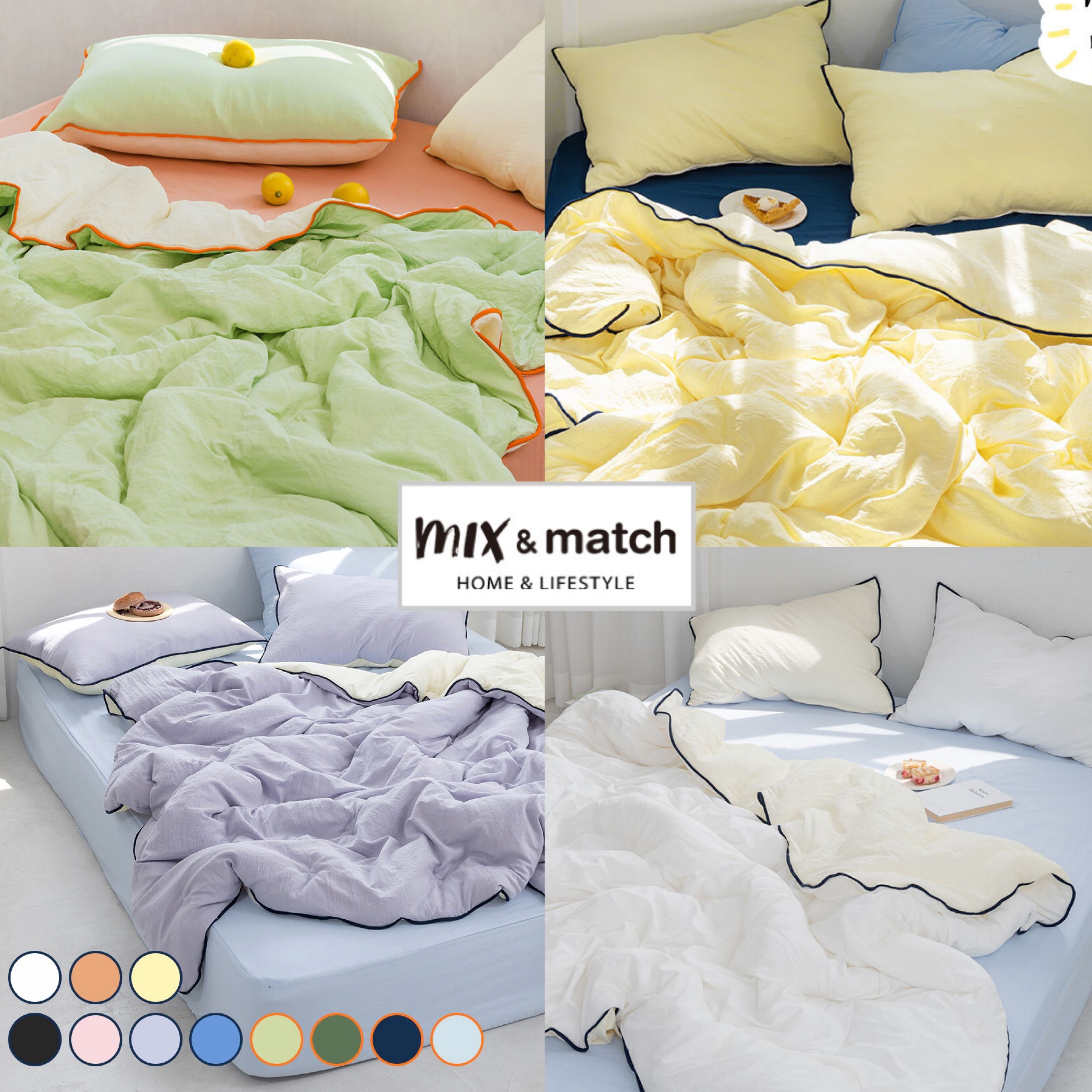 mix&match］抗菌□マシュマロ掛け布団 SS/枕カバーset□8色