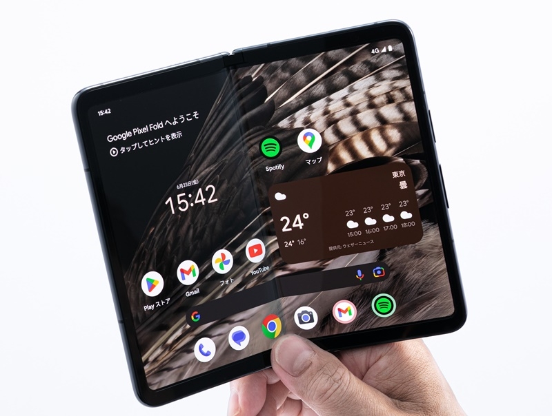 グーグル初の折り畳み式スマホ、「Pixel Fold」の大画面用アプリは高い