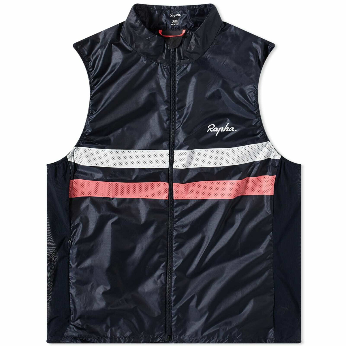 Rapha Men's Brevet Gilet in Dark Navy/Hi-Vis Pink/White Rapha