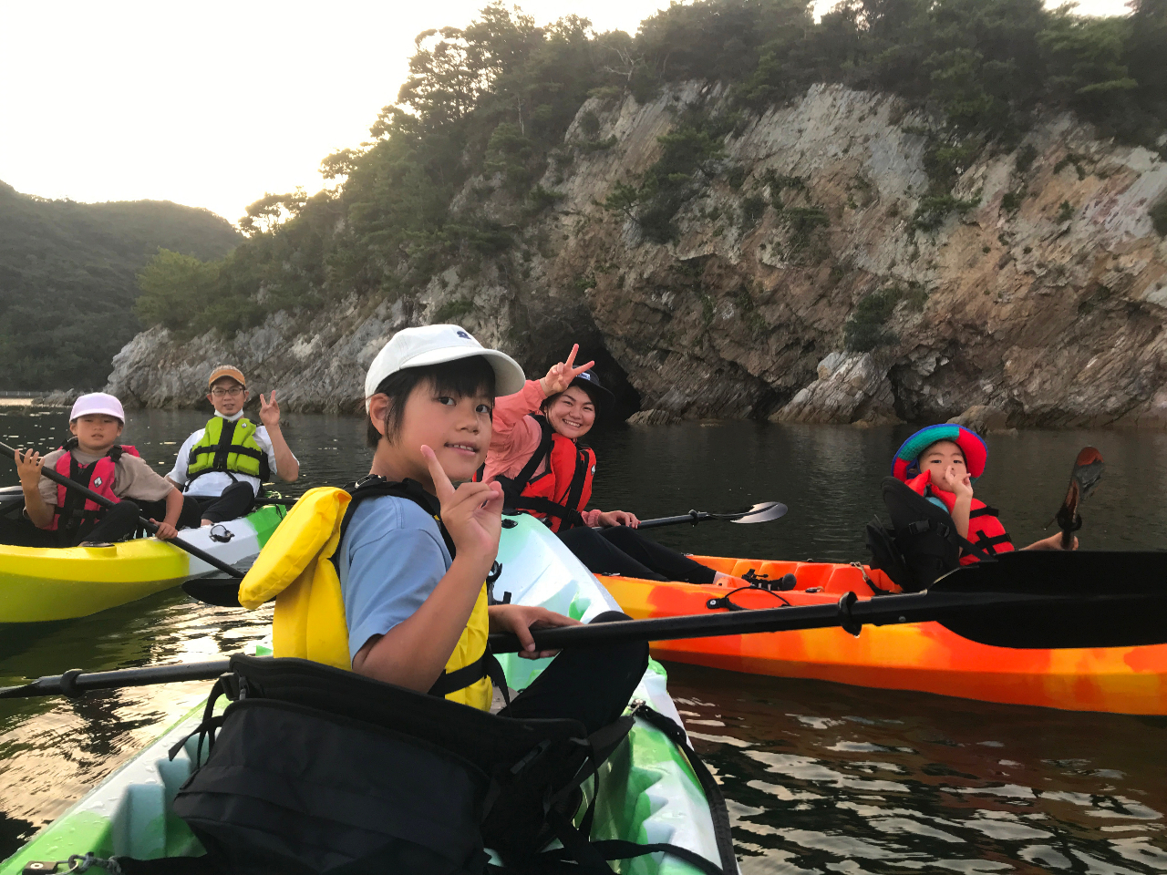 ☆シーカヤック体験☆【冒険コース（約80分）】海神神社+天然の岩の