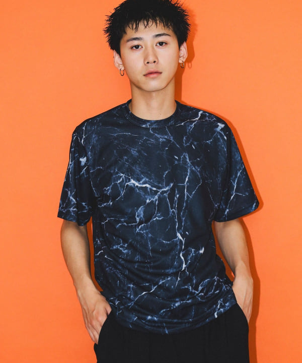BEAMS（ビームス）吸水速乾 メッシュ プリント ルーズTシャツ（Tシャツ