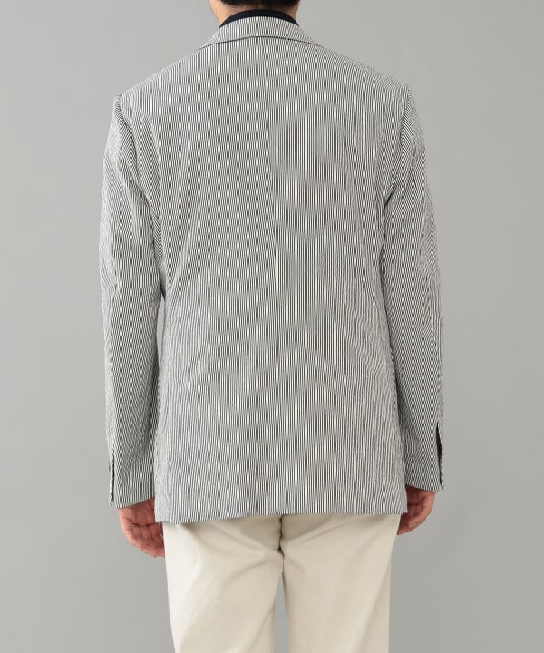 BEAMS F (BEAMS F)NEW EASY SUBALPINO Seersucker Striped Jacket