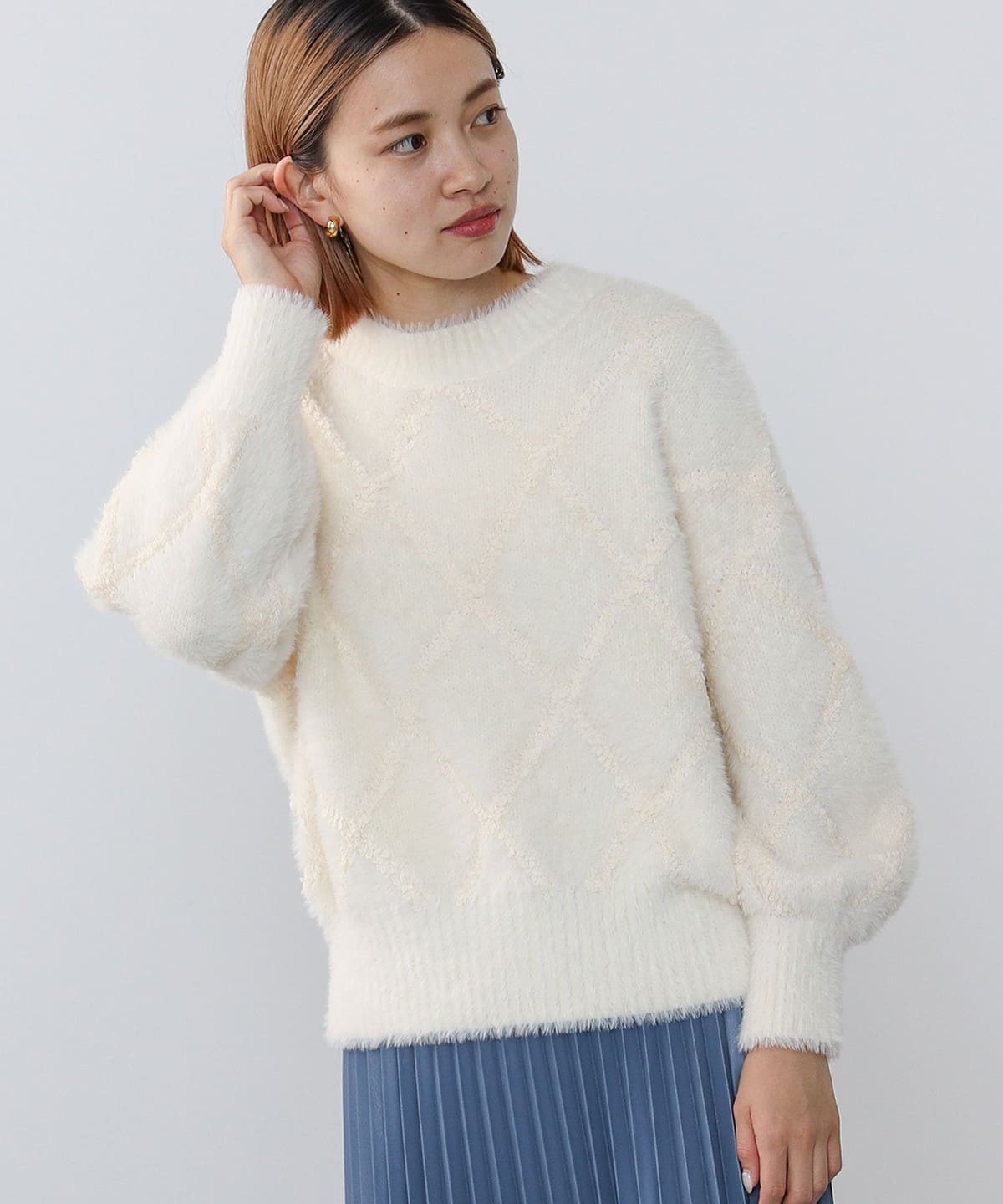 BEAMS HEART（ビームス ハート）シャギー ブークレニット（手洗い可能