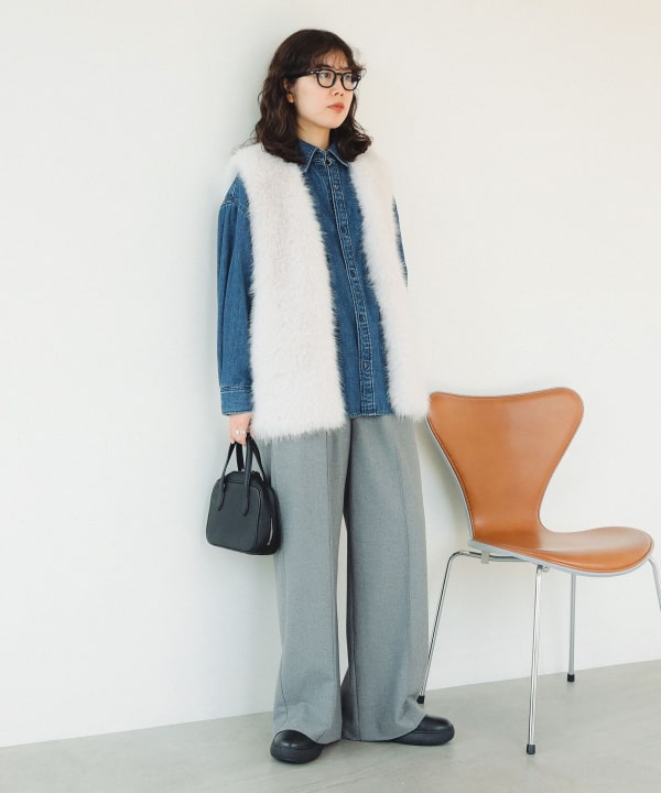 B:MING by BEAMS（ビーミング by ビームス）フェイク ファー ベスト