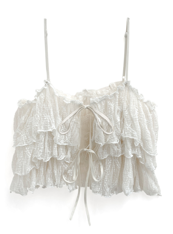 レースリボンフリルキャミビスチェ[on275] | レディースファッション