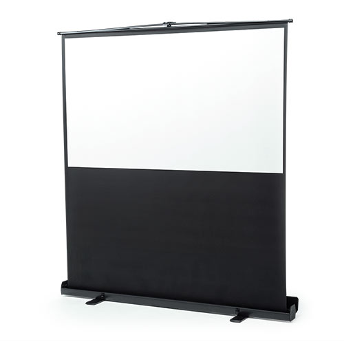 80インチ 自立式スクリーン／16:9／パンタグラフ式／設置簡単で扱いやすい