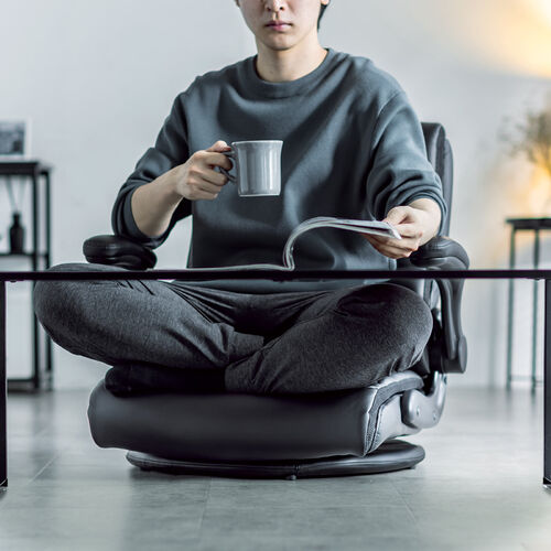 座椅子（回転座椅子・肘跳ね上げ・あぐら座椅子・ポケットコイル・肉厚