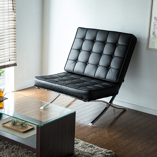 バルセロナチェア（PUレザー・リプロダクト・ジェネリック・1人掛け