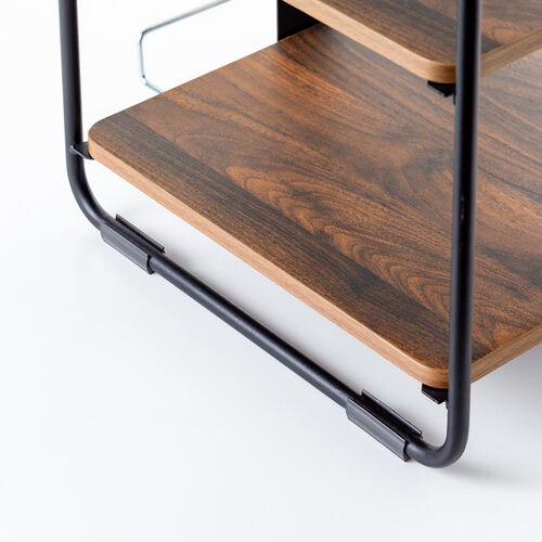 オーディオラック（木製・収納・3段・総耐荷重90kg・ケーブル整理・AV