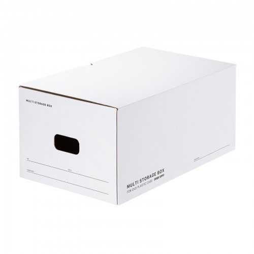 マルチ収納ボックスケース（段ボール製・組み立て式・5個入り・DVD