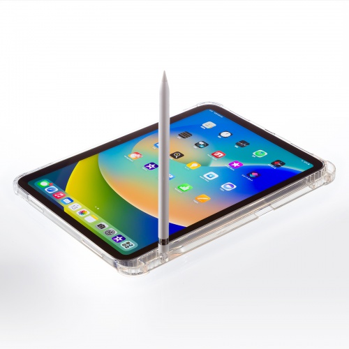 iPad10.9インチ クリアカバー(Apple Pencil収納ポケット付き・Apple 第