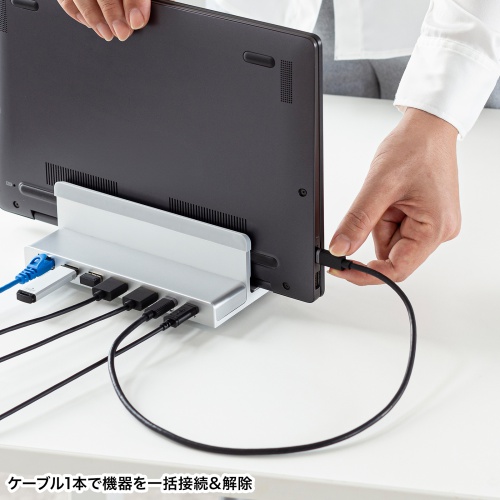 ドッキングステーション（Type-C接続・2画面出力・HDMI2ポート搭載