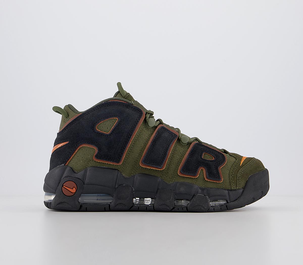 Nike Air More Uptempo 96 Trainers Cargo Khaki Black Pecan Alpha