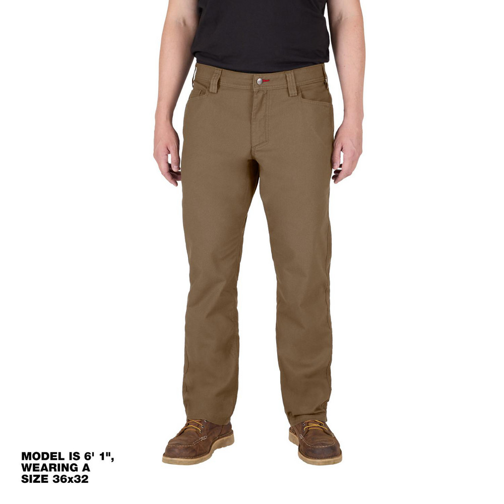 Milwaukee Tool - Washable Pants: Size 34X34, Khaki, Cotton