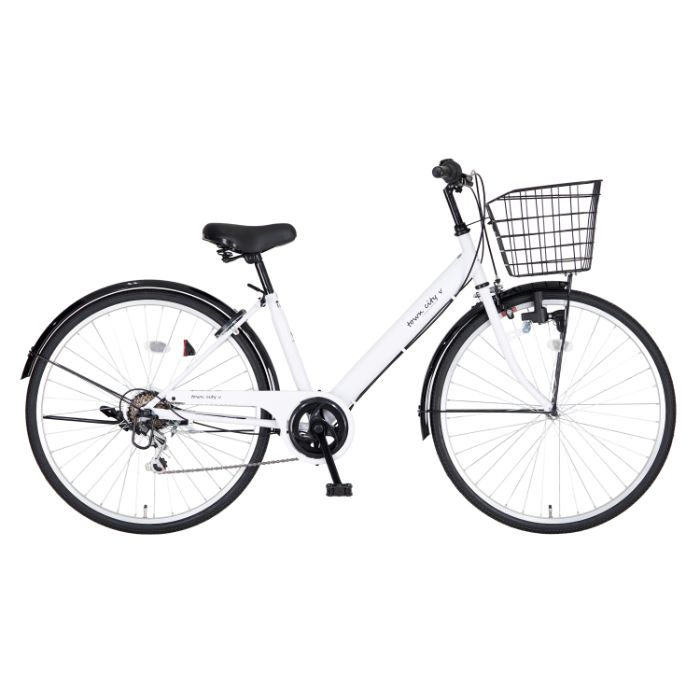 タウンシティV26 6段 マットホワイトの通販｜シティサイクル