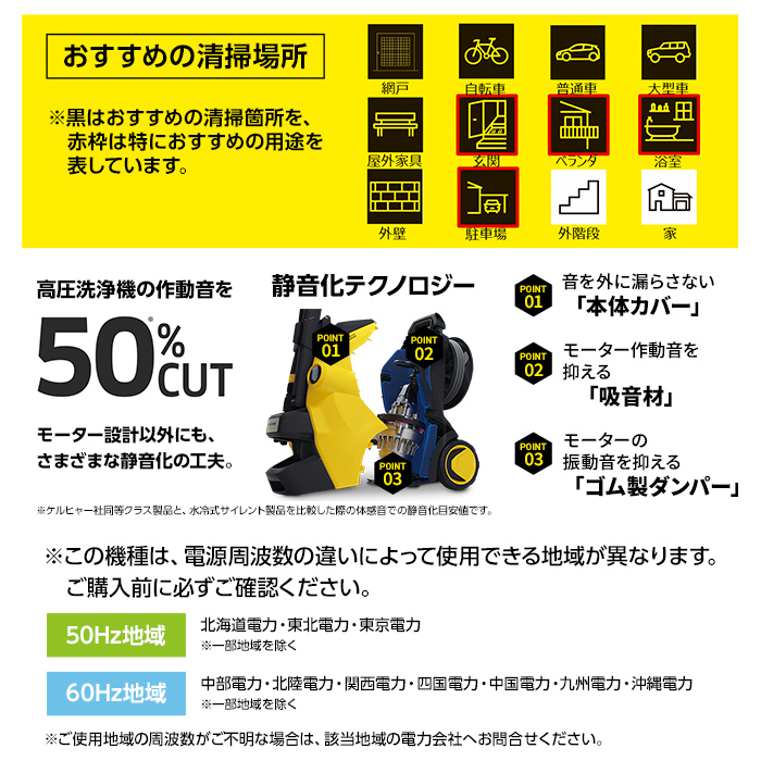 KARCHER(ケルヒャー) 高圧洗浄機 K3サイレントプラス50Hz(東日本