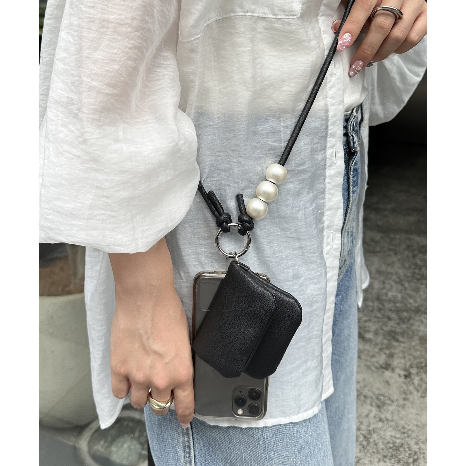6WAY】BIGパール付きスマホストラップ | ファッション通販サイト NUGU