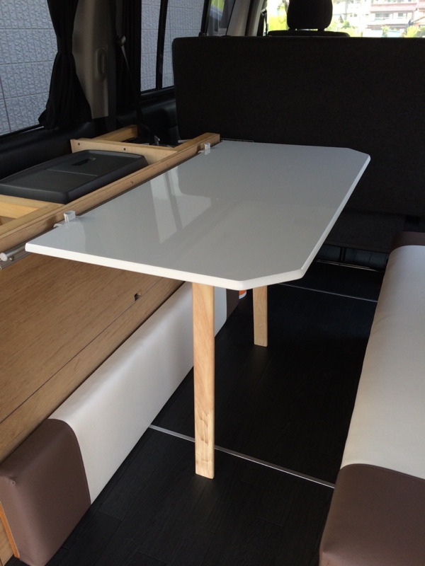 キャンピングカー自作（13）：9/20 テーブル改良｜ます君のブログ