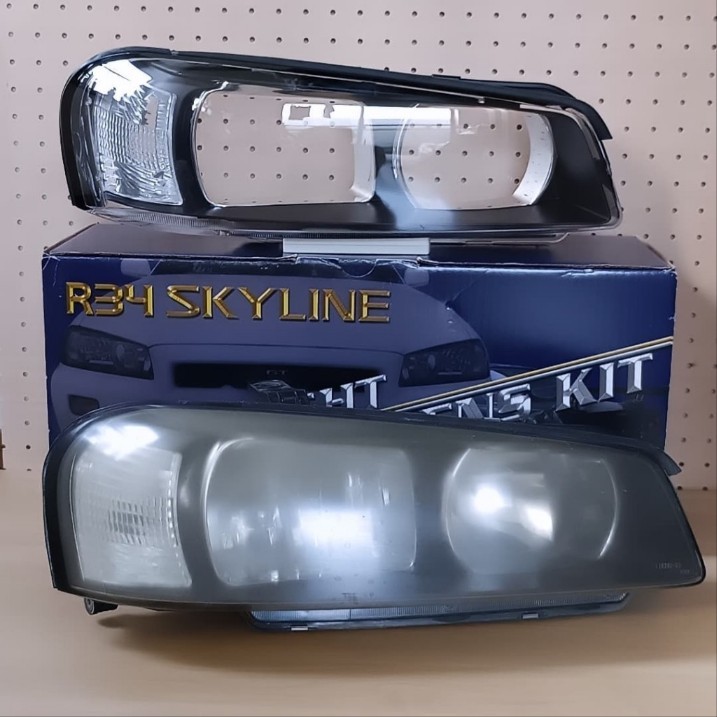 ヘッドライト車検対策-レンズリペア諸々（日産 スカイライン・R34）by