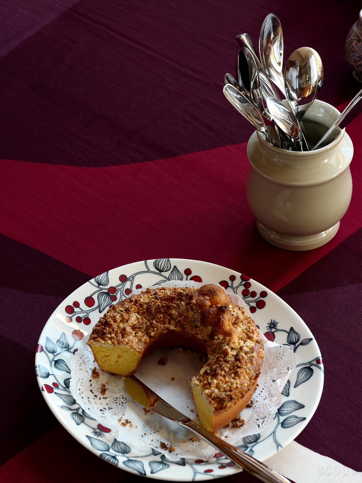 【未使用品】スコープ テーブルクロス　Slowpe Sliceワイン 130㎝ 販売終了】Slowpe<br>Slice ワイン